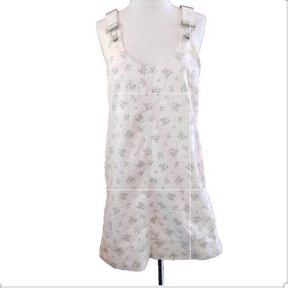 Esprit Overall Mini Bib / Jumper Dress Vintage 1983 Size Medium - Picture 9 of 10